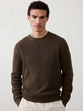 Banana Republic Men's Textured Crew-Neck Sweater